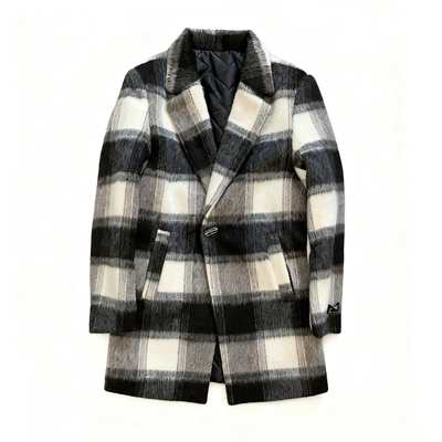 秋冬季保暖加厚呢子大衣中长款