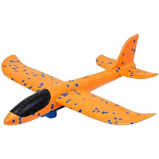 弹射泡沫飞机发射枪男孩男童户外运动手抛飞天滑翔机小孩儿童玩具