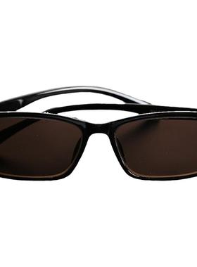 水晶方全框男女天然墨镜正品