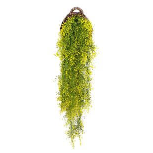 仿真花艺吊兰花艺装饰藤条仿真植物花藤吊顶假花壁挂金钟柳墙饰