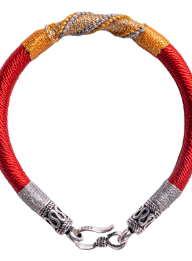 925银钩本命年链手工编织手链