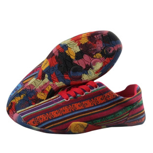 红棉太极鞋牛筋底帆布鞋中国风男女晨练鞋软底瑜伽鞋武术练功布鞋