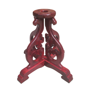 实木提幡杆子底座挂幡杆底木雕挂灯笼落地灯架展示架