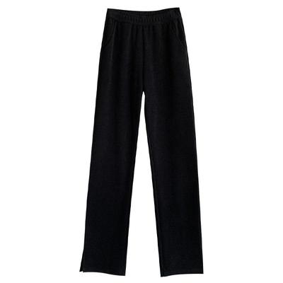 灯芯绒休闲高腰开叉雪尼尔小个子