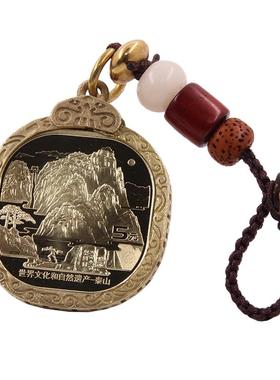 峨眉山纪念币吊坠硬币外壳套空托