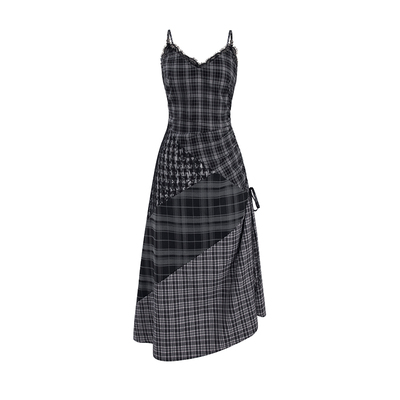 UNIFREE吊带蕾丝拼接连衣裙