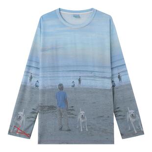 CryingCenter 海平线印花半透长袖罩衫 哭喊中心