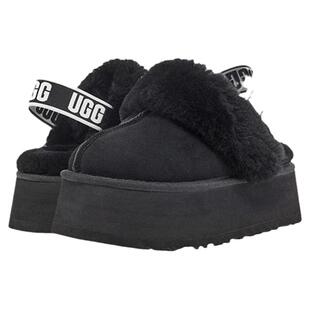 UGG女拖鞋包头棉拖羊皮毛一体Funkette厚底松糕底秋冬正品1113474