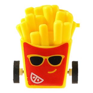 儿童食玩回力车创意迷你小车幼儿园宝宝趣味汉堡薯条惯性小车玩具
