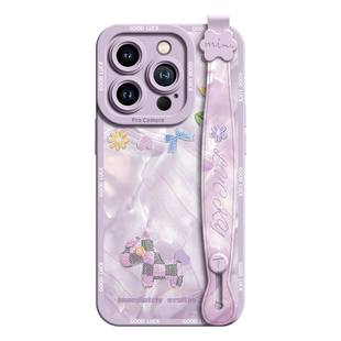 适用苹果16promax手机壳iphone16pro套2026马年新款巨好看一体腕带挂绳16支架15硅胶14防摔13女pro外软12独特