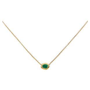 [流光系列]Monica Vinader莫妮卡Odyssey流光精巧项链绿玛瑙