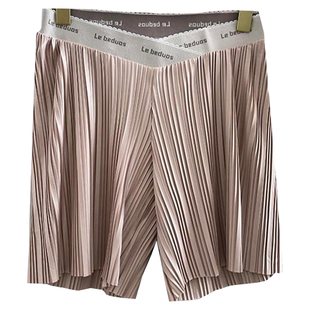 孕妇低腰短裤女夏季薄款外穿孕期产后休闲阔腿百褶五分热裤子夏天