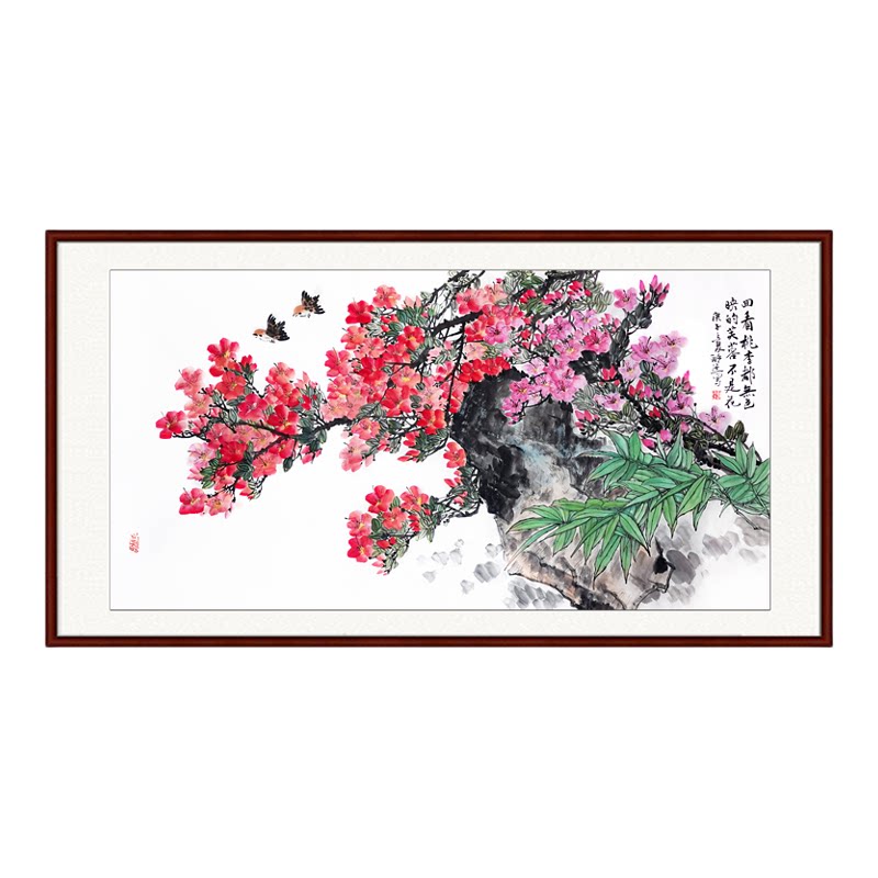 纯手绘写意水墨花鸟杜鹃国画