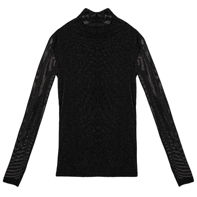 亮丝半高领打底衫高弹修身内搭