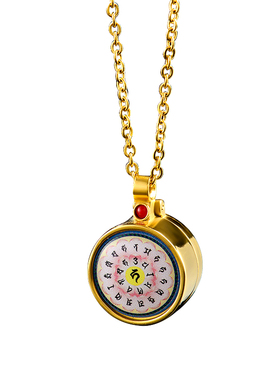 定制嘎乌盒吊坠可打开黄财神项链