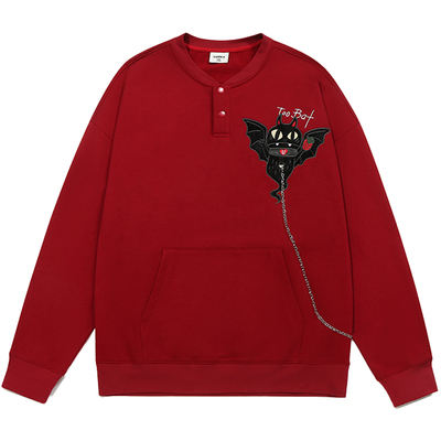 GUUKA重磅纯棉幽灵蝙蝠卫衣