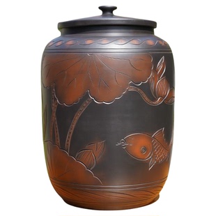 【滇匠企业店】云南建水紫陶茶叶罐大号陶瓷茶缸储存罐大容量紫砂