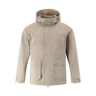 Mizuno美津浓春季宽松连帽立领拒水防风梭织夹克运动外套HERITAGE