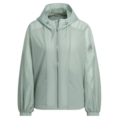 阿迪达斯拒女装2025春季户外运动防泼休闲连帽夹克透气外套JZ1657