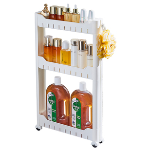 7cm8/10cm浴室极窄缝隙收纳柜卫生间门后超薄冰箱边夹缝置物架储