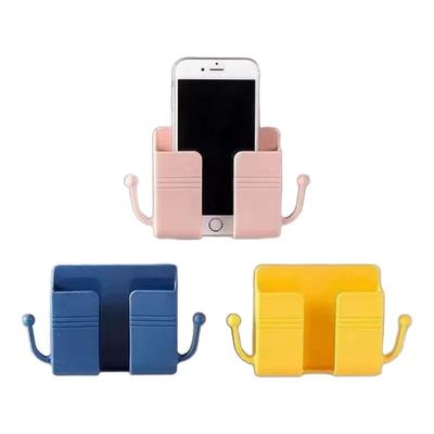 玉莲床头壁挂手机收纳盒免打孔手机充电支架遥控器收纳架浴室宿舍通用