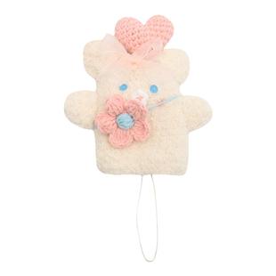 通用毛绒可爱汽车钥匙包扣挂件大众本田丰田比亚迪日产套壳女专用