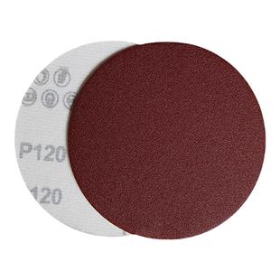 红砂5寸植绒圆形干磨砂纸4寸7寸9打磨机背绒拉绒自粘砂皮打磨砂纸