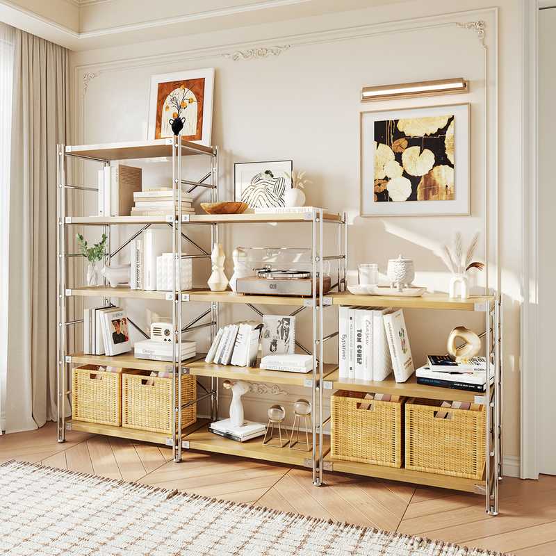 日式置物架落地光轴客厅多层收纳架厨房阳台储物架书架货架展示架