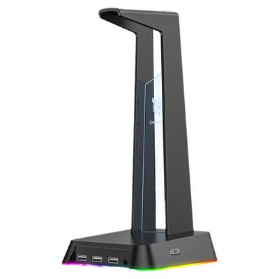 RGB多功能耳机支架USB分线器发光