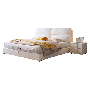 大象耳朵床科技布床主卧布艺床1.8米1.5米简约现代轻奢软包双人床