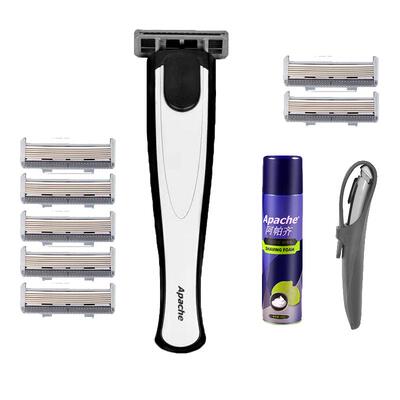 阿帕齐apache进口5层手动剃须刀