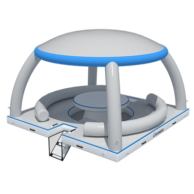 水上充气遮阳帐篷漂浮床平台