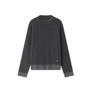 时然大码女装针织打底衫25秋冬新款微胖mm轻熟简约半高领长袖上衣