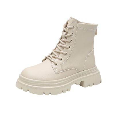 大东官方正品白色厚底增高马丁靴