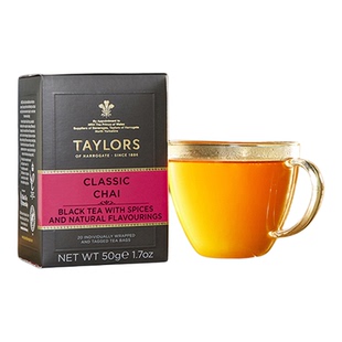 Yorkshire泰勒印度玛莎拉香茶20片盒装英国进口肉桂豆蔻独立茶包