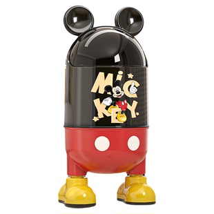 米奇卡通垃圾桶大容量家用纸篓儿童卧室客厅专用高颜值带盖卫生桶