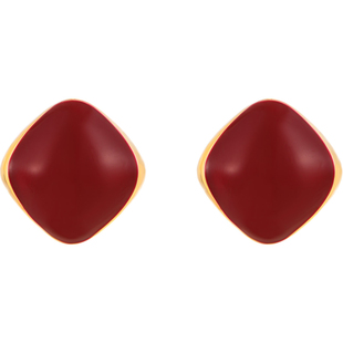 红色复古耳钉女2026新款爆款耳环轻奢高级感气质大气新年精致耳饰