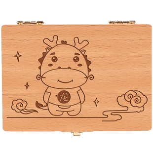 儿童乳牙收纳纪念盒宝宝生日礼物个性照片定制全版面牙齿保存盒子