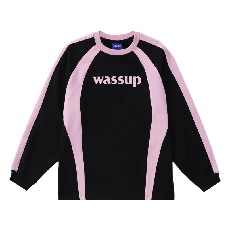 WASSUP潮牌机车服长袖卫衣男