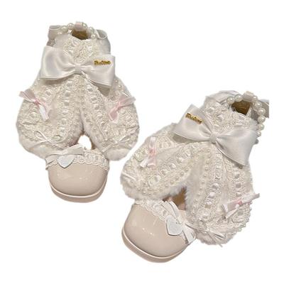 可爱少女蝴蝶结防水雪地靴