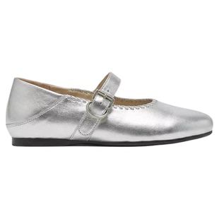 BeauToday银色玛丽珍鞋女款2026新款法式小皮鞋女浅口单鞋女鞋子