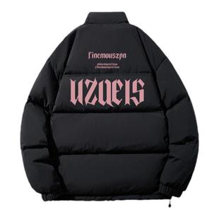 冬季美式潮牌重磅90白鸭绒羽绒服男黑色痞帅嘻哈个性休闲保暖外套