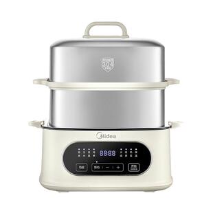 美的电蒸锅不锈钢家用多功能三层大容量智能预约电蒸箱一体全自动