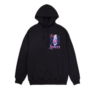 BURNIN *火焰玫瑰帽衫印花卫衣男连帽卫衣休闲宽松街头美式外套