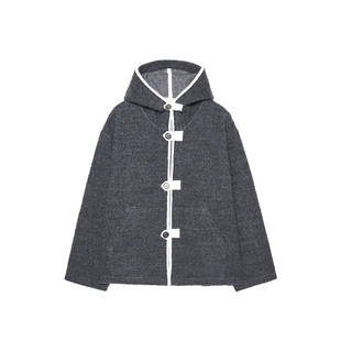 J1M5买手店 PRONOUNCE 25AW 手工边饰扣袢帽衫外套 设计师品牌