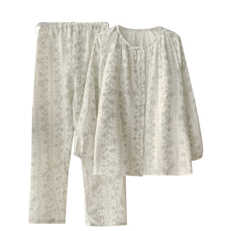 月子服纯棉纱布夏季薄款3月份4产后孕妇哺乳睡衣春秋产妇家居服女
