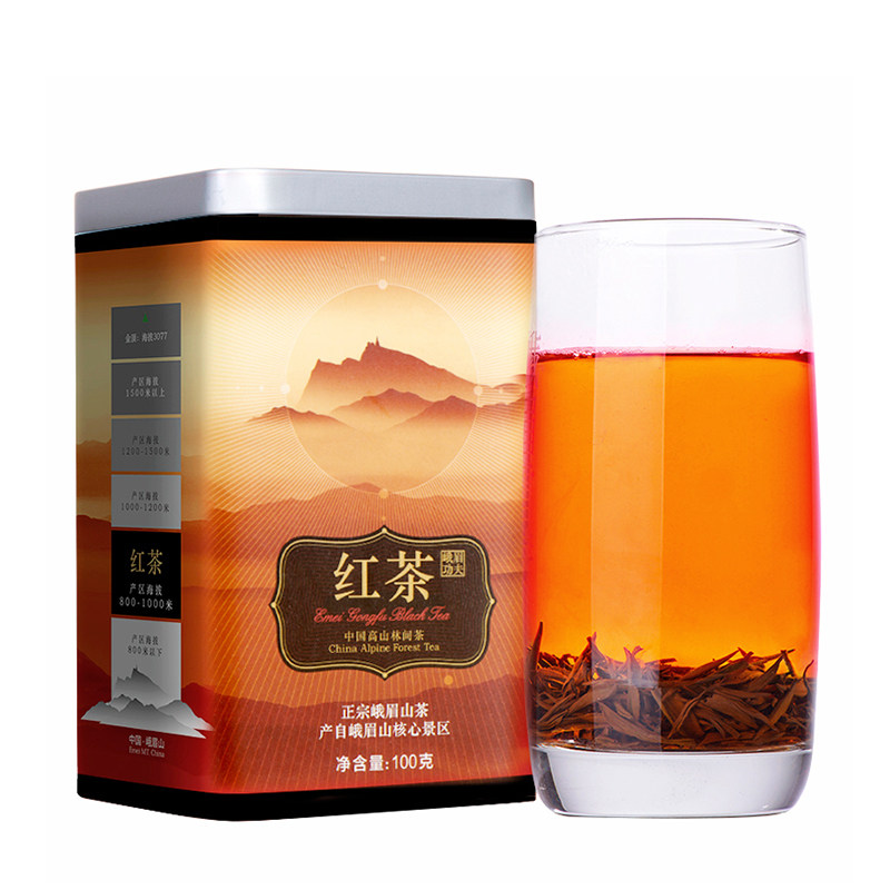 峨眉雪芽工夫红茶100g四川浓香型