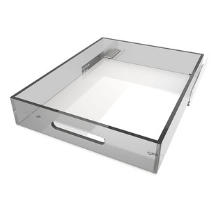 加厚亚克力托盘带拖底轨道深柜改造柜内收纳抽屉橱柜带滑轨收纳箱