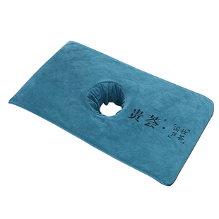 美容院专用带洞半截铺床巾趴巾垫脸洞枕巾美容推拿按摩巾定制毛巾