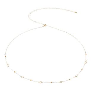 银色金属细腰链配裙子高级感腰间链条配饰身体链女性感情趣肚脐链